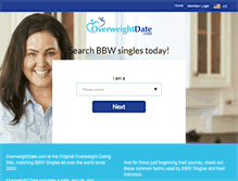 Tablet Screenshot of overweightdate.com
